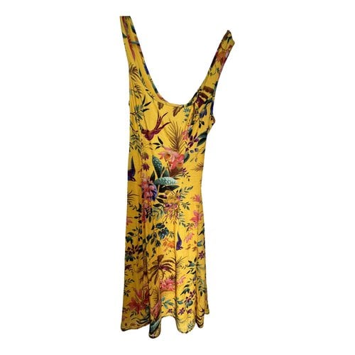 Pre-owned Zimmermann Linen Mid-length Dress In Yellow