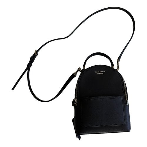 Pre-owned Kate Spade Leather Handbag In Black