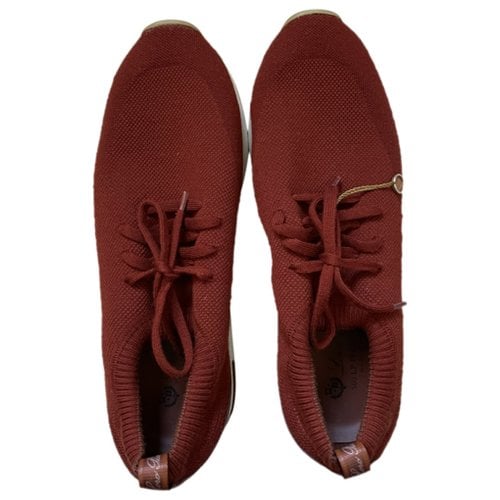 Pre-owned Loro Piana Trainers In Burgundy