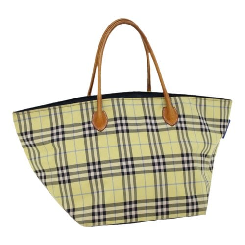Pre-owned Burberry Cloth Tote In Yellow