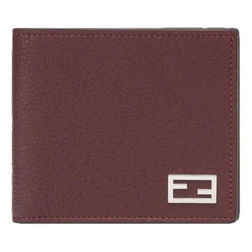 Pre-owned Fendi Leather Small Bag In Burgundy