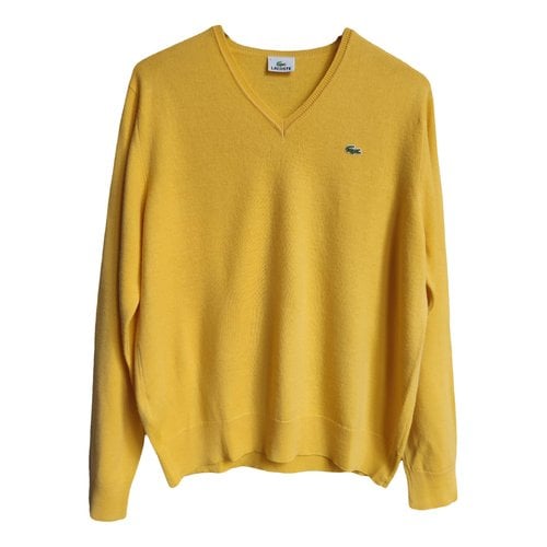 Pre-owned Lacoste Wool Pull In Yellow
