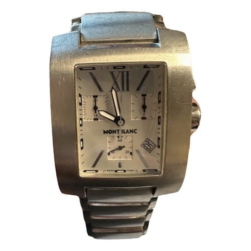 Pre-owned Montblanc Profile Watch In Silver