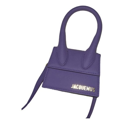 Pre-owned Jacquemus Chiquito Leather Handbag In Purple
