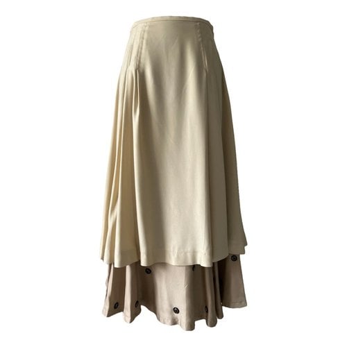 Pre-owned Toga Mid-length Skirt In Beige