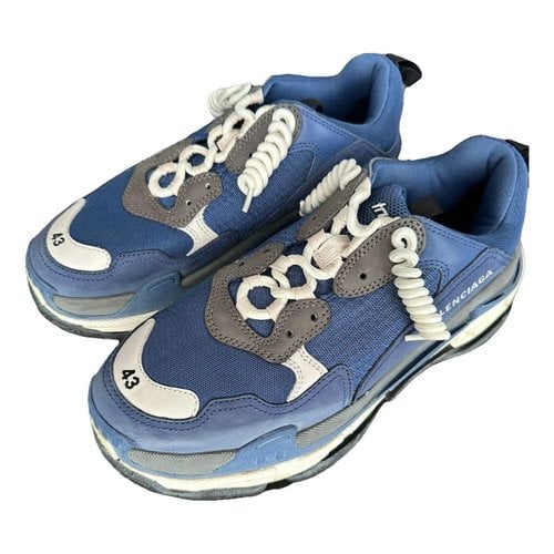 Pre-owned Balenciaga Tyrex Trainers In Blue
