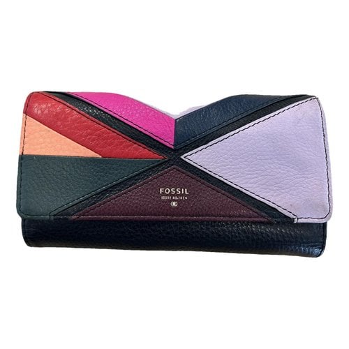 Pre-owned Fossil Leather Wallet In Multicolour