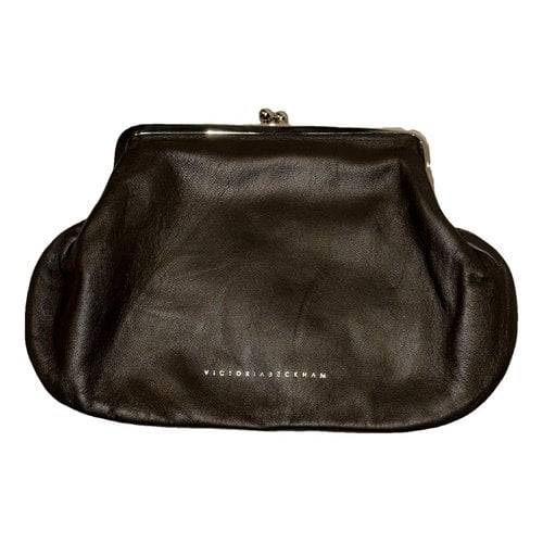Pre-owned Victoria Beckham Leather Clutch In Brown