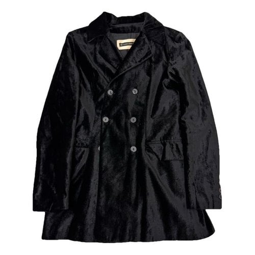 Pre-owned Plein Sud Faux Fur Coat In Black
