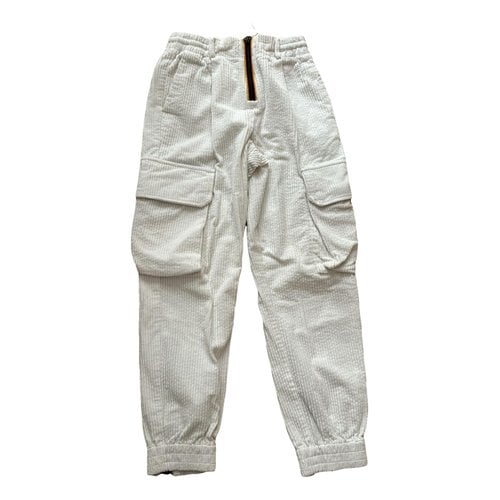 Pre-owned K-way Velvet Large Pants In White