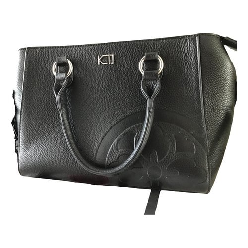 Pre-owned Kenzo Leather Handbag In Black