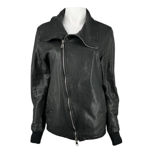 Pre-owned Low Brand Leather Jacket In Black