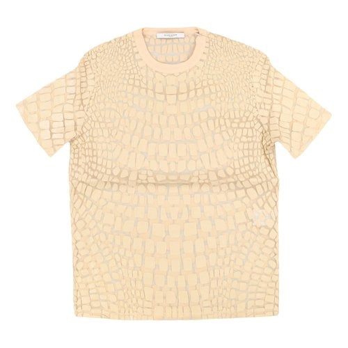 Pre-owned Givenchy Silk T-shirt In Beige