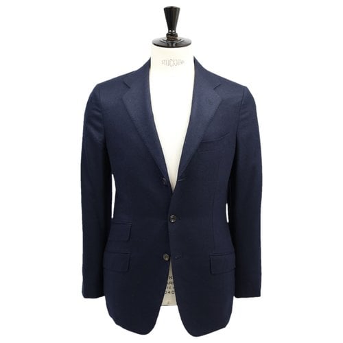 Pre-owned Kiton Cashmere Jacket In Navy