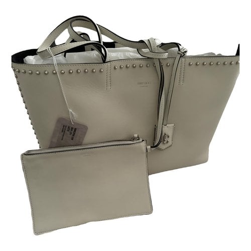 Pre-owned Jimmy Choo Leather Tote In White