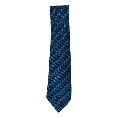 Pre-owned Brioni Silk Tie In Turquoise