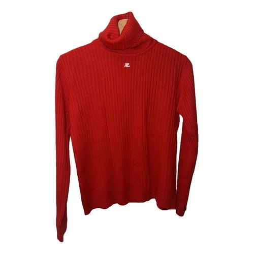 Pre-owned Courrèges Cashmere Jumper In Red