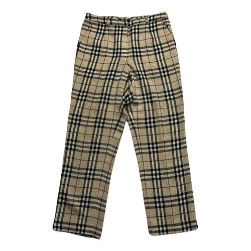Pre-owned Burberry Wool Carot Pants In Other