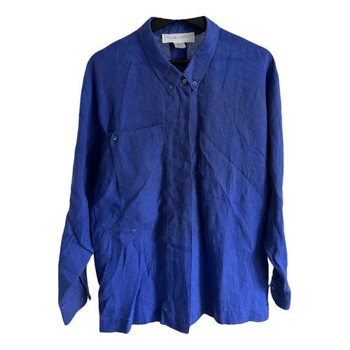 Pre-owned Claude Montana Linen Shirt In Blue