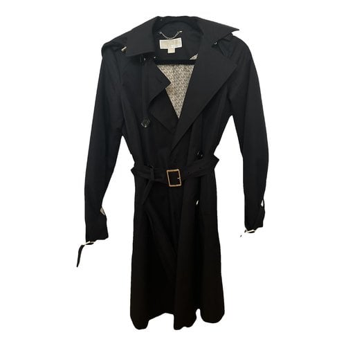 Pre-owned Michael Kors Trench Coat In Black