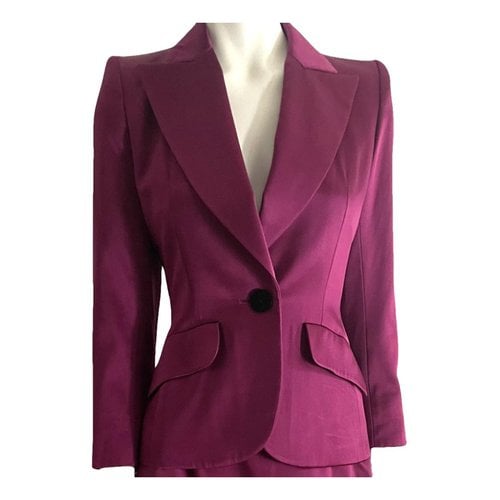 Pre-owned Saint Laurent Silk Blazer In Purple