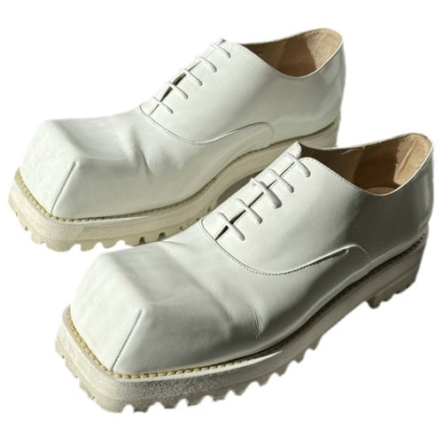 Pre-owned Acne Studios Leather Flats In White