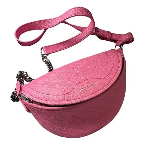 Pre-owned Balenciaga Souvenir Xs Leather Crossbody Bag In Pink