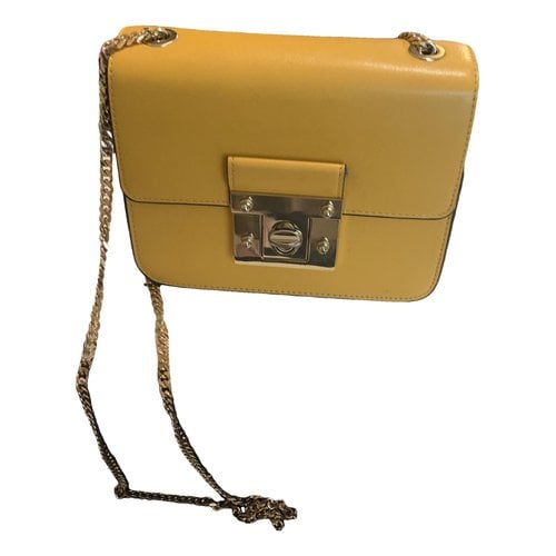 Pre-owned Aldo Vegan Leather Handbag In Yellow
