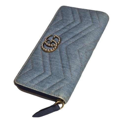 Pre-owned Gucci Wallet In Blue