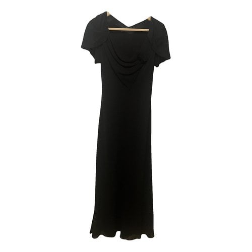 Pre-owned John Galliano Silk Mid-length Dress In Black