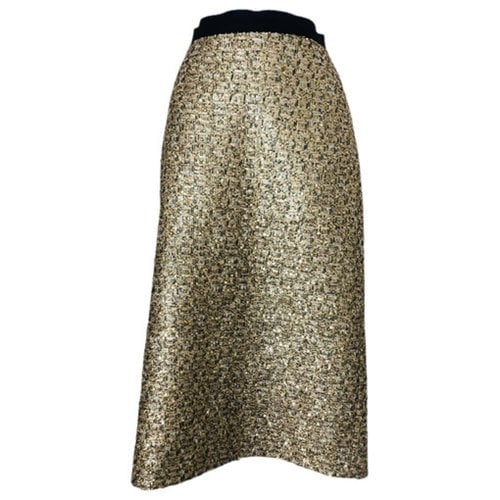 Pre-owned Gucci Mid-length Skirt In Gold