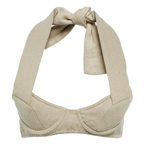 Pre-owned Jacquemus Linen Blouse In Beige