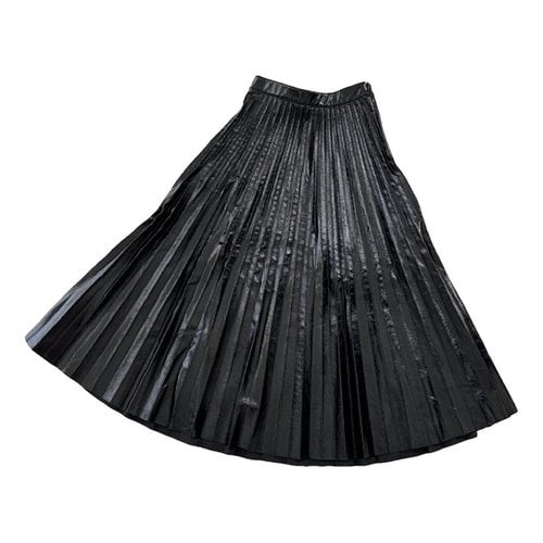 Pre-owned Proenza Schouler Vegan Leather Maxi Skirt In Black