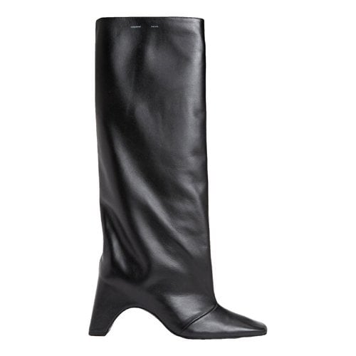 Pre-owned Coperni Leather Boots In Black