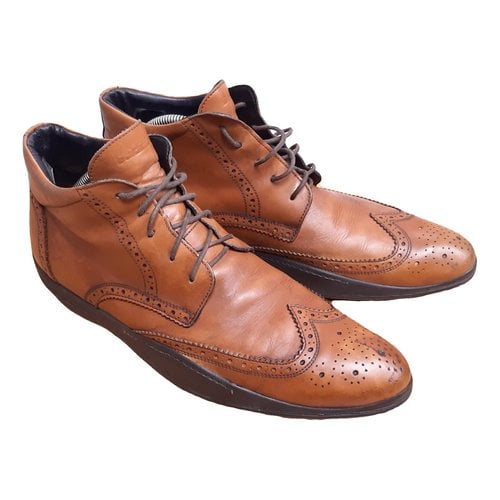 Pre-owned Baldinini Leather Lace Ups In Brown