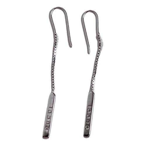 Pre-owned Gucci White Gold Earrings In Silver
