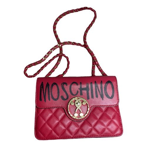 Pre-owned Moschino Leather Handbag In Red