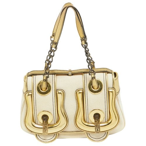 Pre-owned Fendi Patent Leather Handbag In Gold