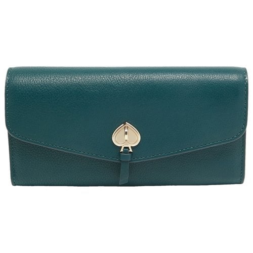 Pre-owned Kate Spade Leather Wallet In Green