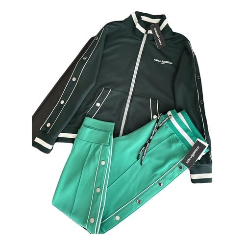 Pre-owned Karl Lagerfeld Suit Jacket In Green