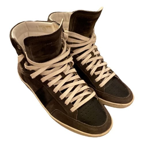 Pre-owned Saint Laurent High Trainers In Brown