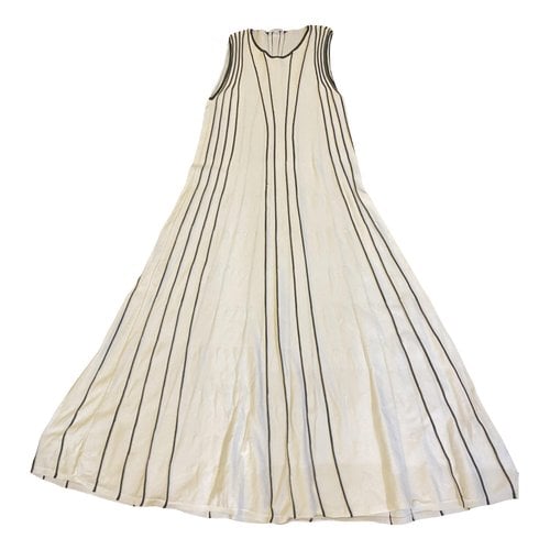 Pre-owned Escada Mid-length Dress In White