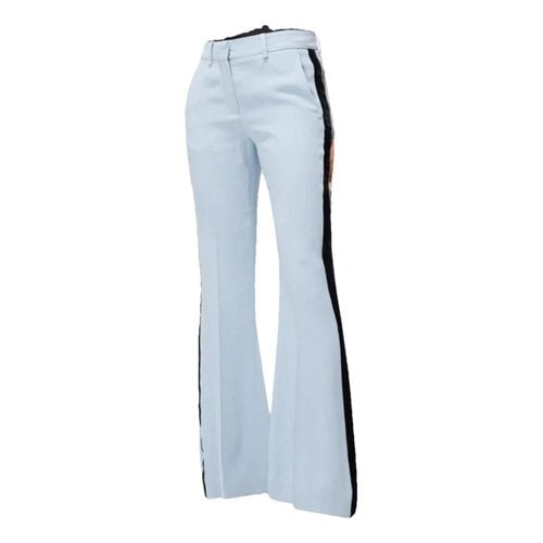 Pre-owned Nina Ricci Velvet Trousers In Blue