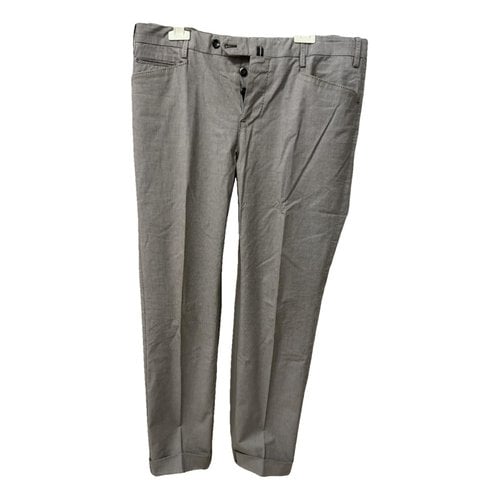Pre-owned Pt01 Trousers In Brown