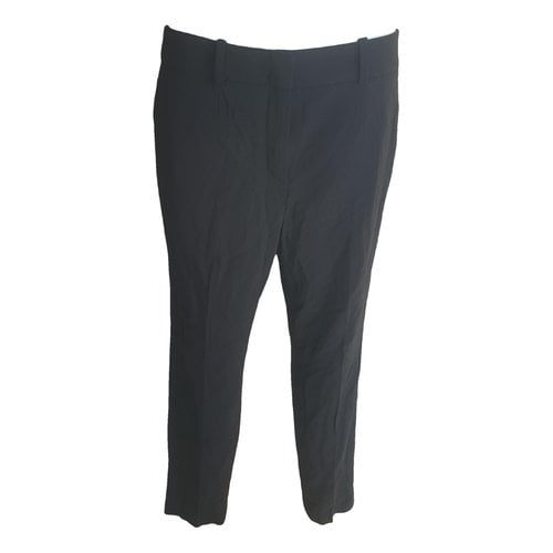 Pre-owned Armani Collezioni Wool Straight Pants In Black
