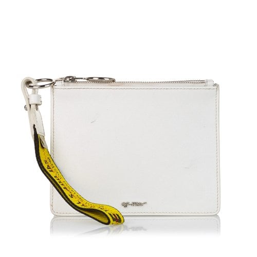 Pre-owned Off-white Leather Purse In White
