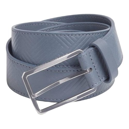 Pre-owned Bottega Veneta Leather Belt In Grey