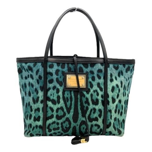 Pre-owned Dolce & Gabbana Cloth Tote In Green
