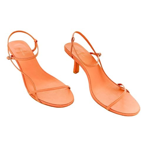 Pre-owned The Row Bare Leather Sandal In Orange