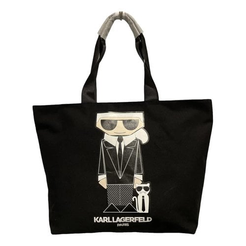 Pre-owned Karl Lagerfeld Cloth Tote In Black